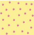 Seamless spring fresh pattern with cute strawberries